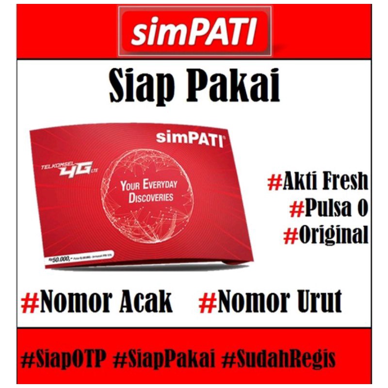 KARTU PERDANA 0K BARU (tinggal pakai)