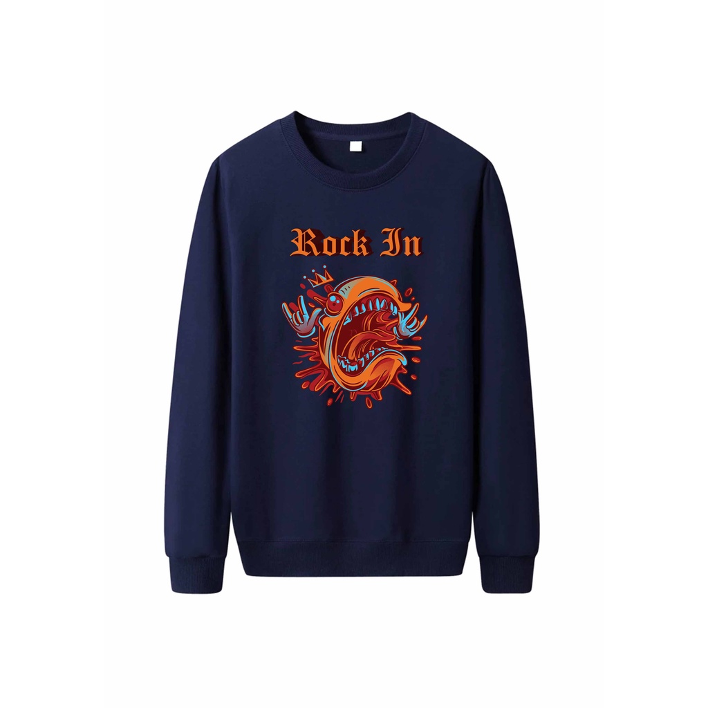 Sweater Pria Rock In Crewneck Pria M - XXL