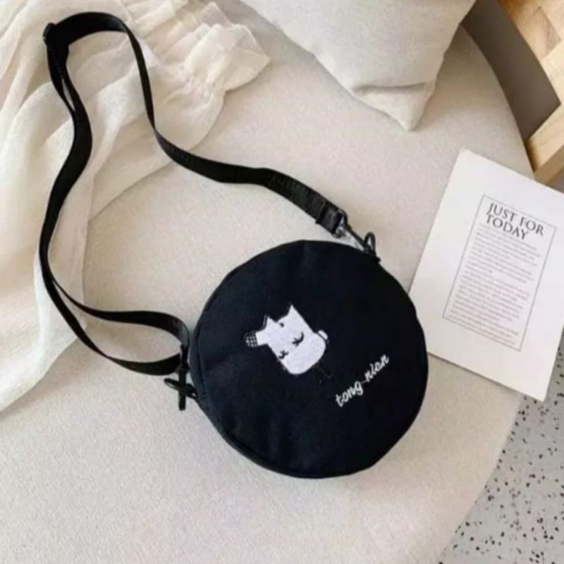 N_B_S / CRAZZY TAS SELEMPANG WANITA SLING BAG TAS SELEMPANG MINI BULAT TAS SELEMPANG KEKINIAN SIMPLE