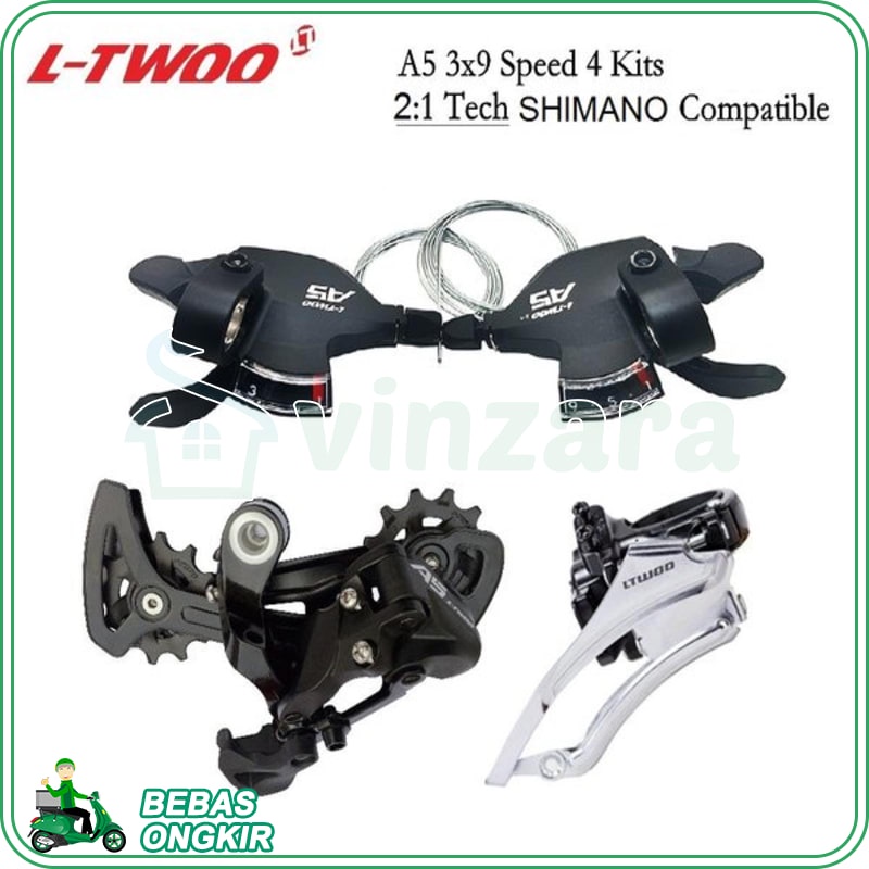 GROUP SET LTWOO A5 3 9 SPEED 27 RD FD SHIFTER KANAN KIRI FRONT REAR DERAILLEUR grup SEPEDA LIPAT SEL