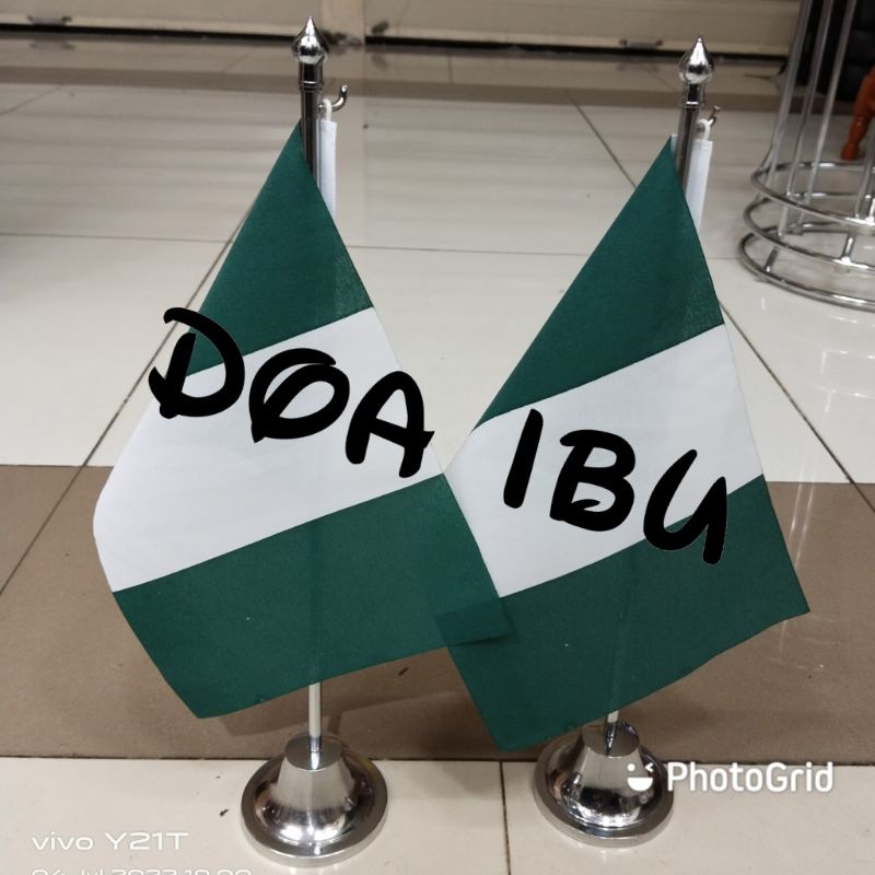 

best seller tiang stenlis meja+bendera NIGERIA ready stock