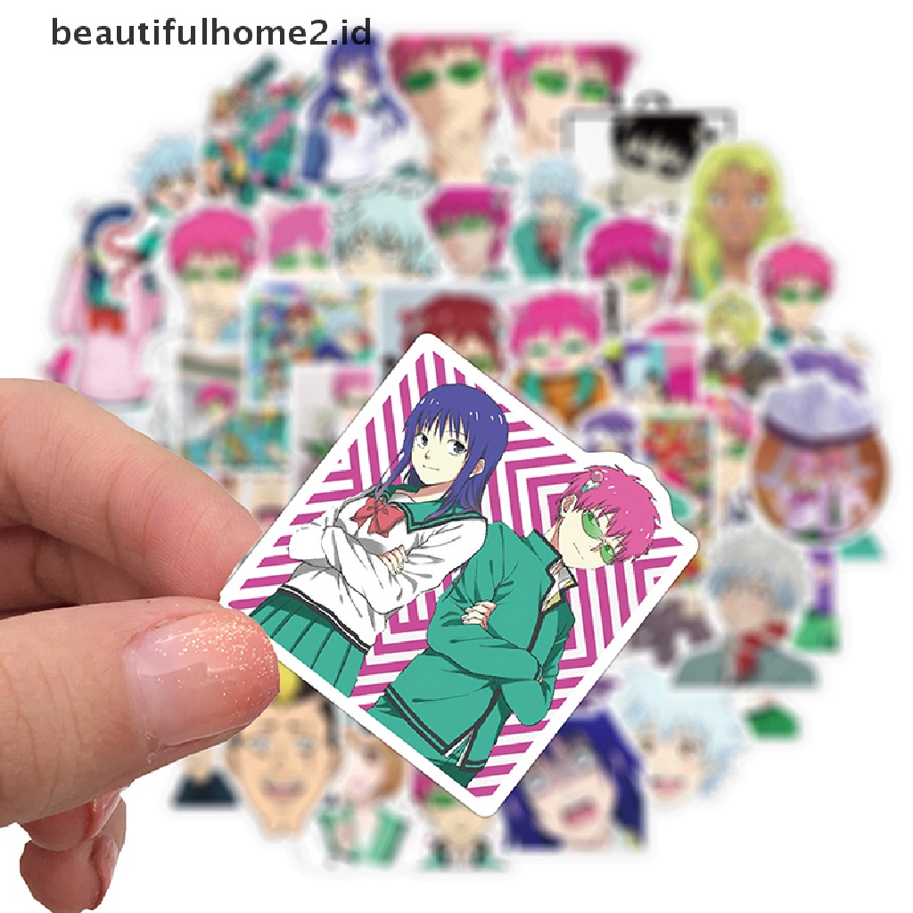 (beautifulhome2.id) 50pcs Stiker Graffiti Saiki Kusuo no sai-nan Untuk Laptop / Skateboard