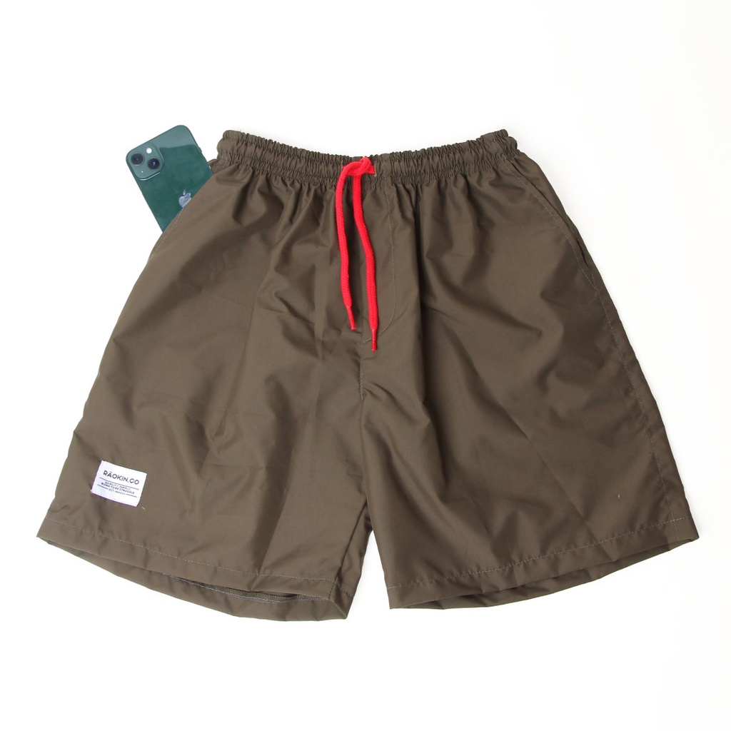 Raokin Celana Pendek Pria Boardshort Distro Green Army