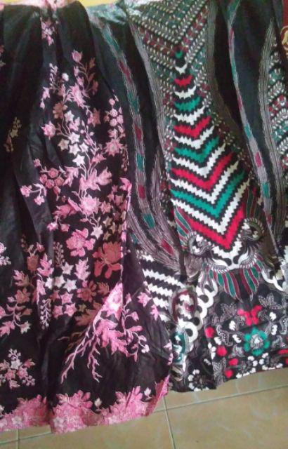 Gamis Etnik Wanita Motif Batik Lawasan Bahan Sanwosh Gliter Premium S M L Xl