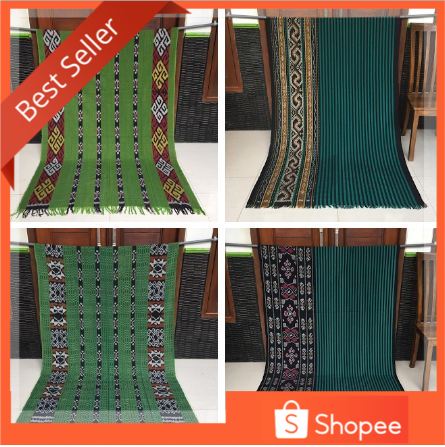 STOCK SALE TER MURAH BLANKET TENUN IKAT WARNA DASAR HIJAU