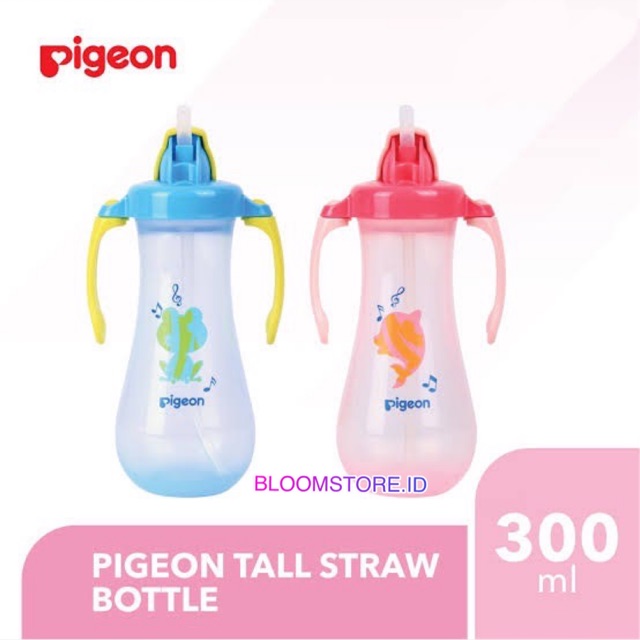 PIGEON Petite Tall Straw Bottle Botol Minum Anak Bayi Sedotan Tinggi 300ML 300 ML