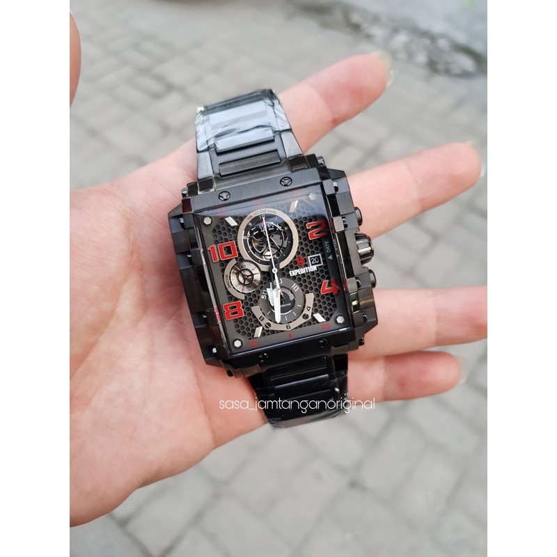 Jam Tangan Expedition E 6757 Original Hitam Merah Pria