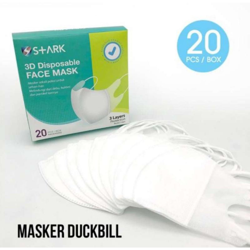 Xxx Masker Duckbill S Ark Facemask 3ply Isi pc 3d Disposable Face Mask Shopee Indonesia