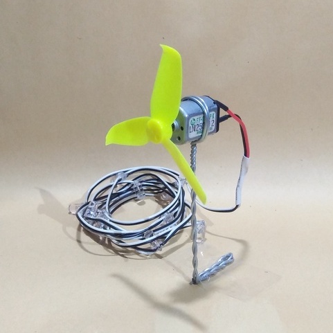 Lampu Layangan Dinamo Kecil FF-030 LED RGB Fullset
