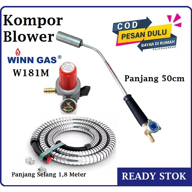 Kompor Gas Blower Paket Hemat Kompor Bakar Free Selang Paket Regulator W181M