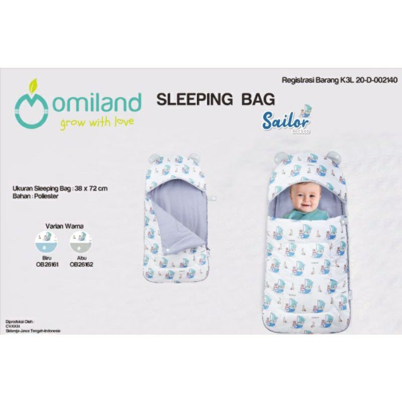 Omiland  Sailor Series Tas Gendongan Sleeping Bag Bantal Guling