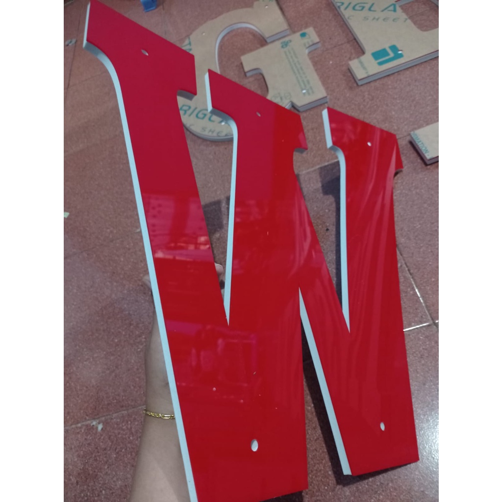 Huruf Timbul Acrylik,Akrilik Lapis Spon Eva Tijggi huruf 30cm