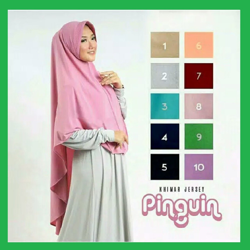 Hijab Jilbab Bergo Khimar Pinguin Jersey Pad