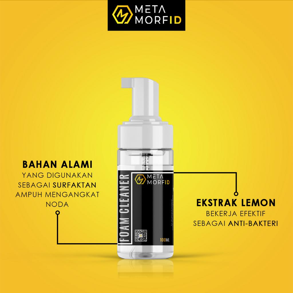 Metamorfid Foam Pembersih Sepatu/Tas Praktis Tanpa Air / Instant Foam Shoes Cleaner 100ml