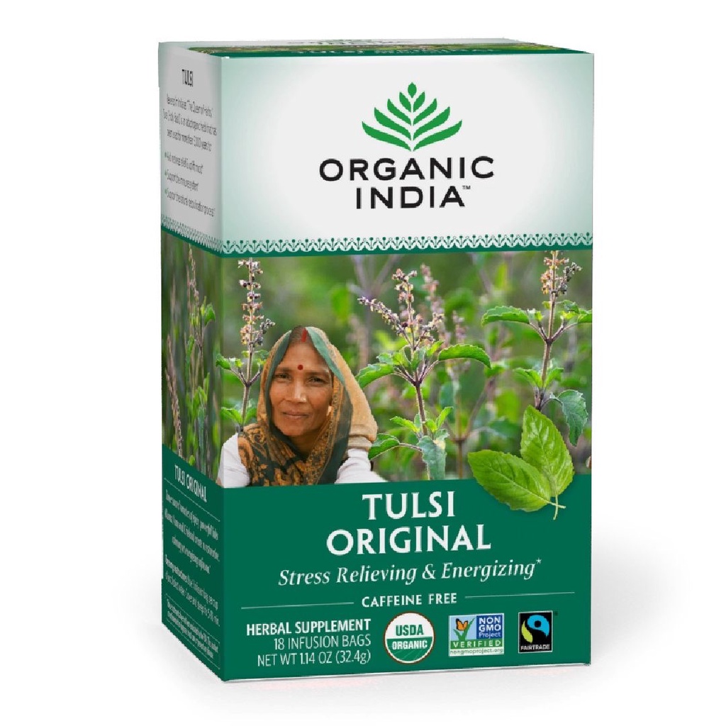 Organic India Tulsi Original Stress Relief &amp; Energy Tea 18s x 1.8g