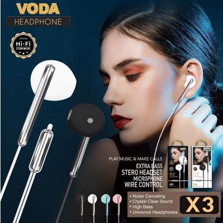 Handsfree Earphone Handset VODA X3 Super Bass