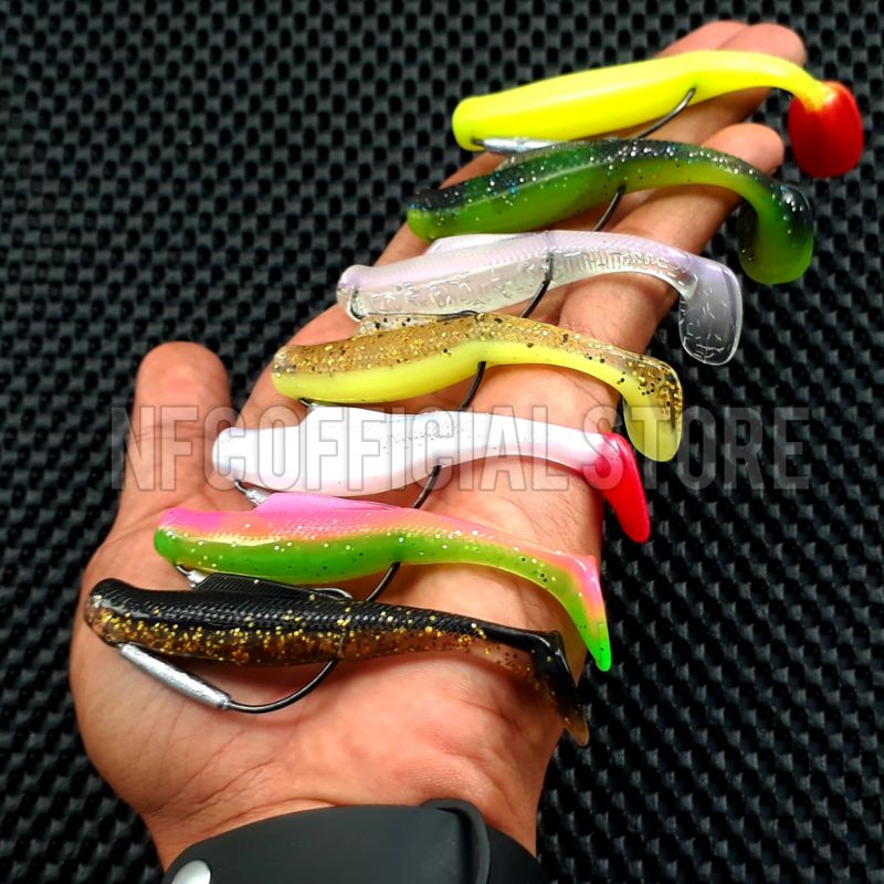 Soft lure ZMAN (replika) Plus Wormhook 9cm 8gram SIAP PAKAI Umpan Gabus haruan &amp; Toman KILLER