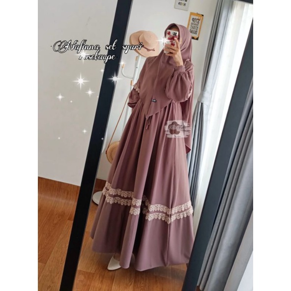 NAFFINA SET SYAR'I GAMIS ORIGINAL ATHATA BY DZEE REALPICT BEST SELLER