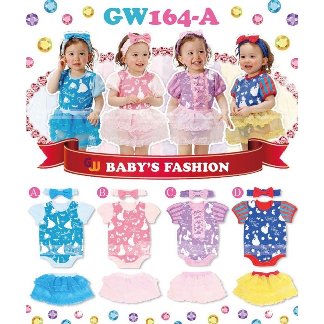 Jumper bayi perempuan / Jumper princess anak 3in1 GW 164