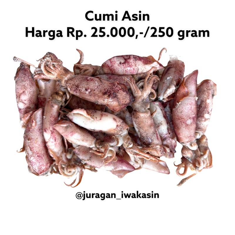 

cumi asin / kemasan 250 gram / juragan iwak asin
