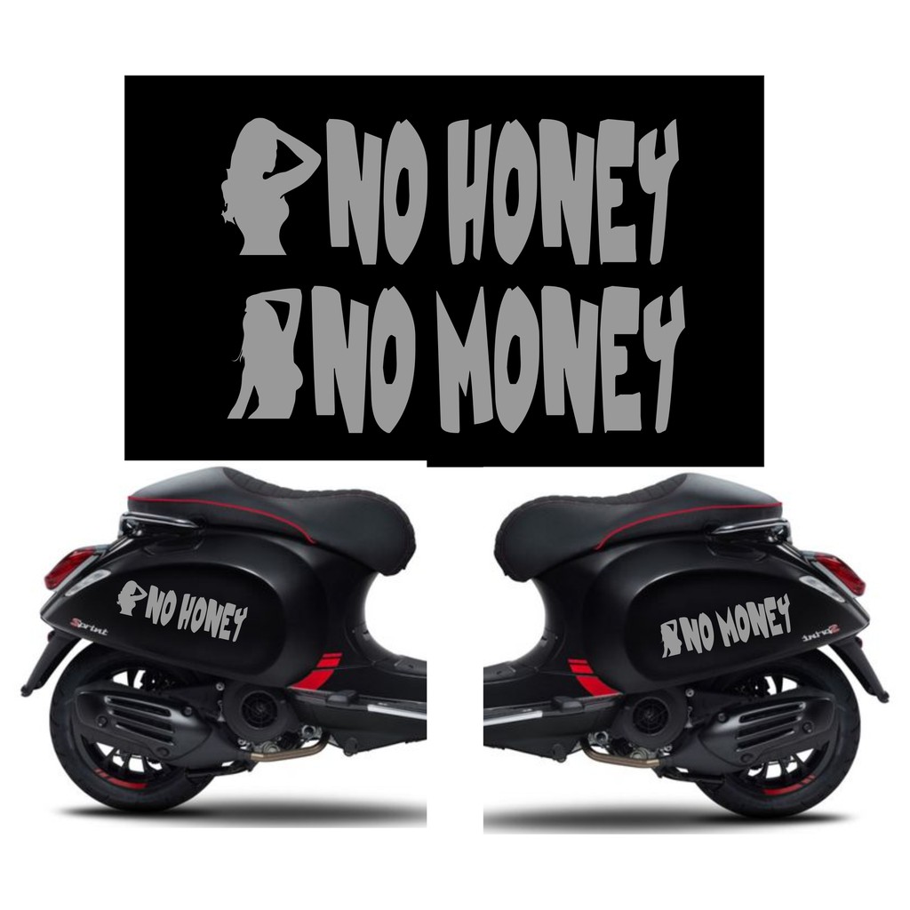 

cutting stiker no honey no money//1 set//bisa request warna