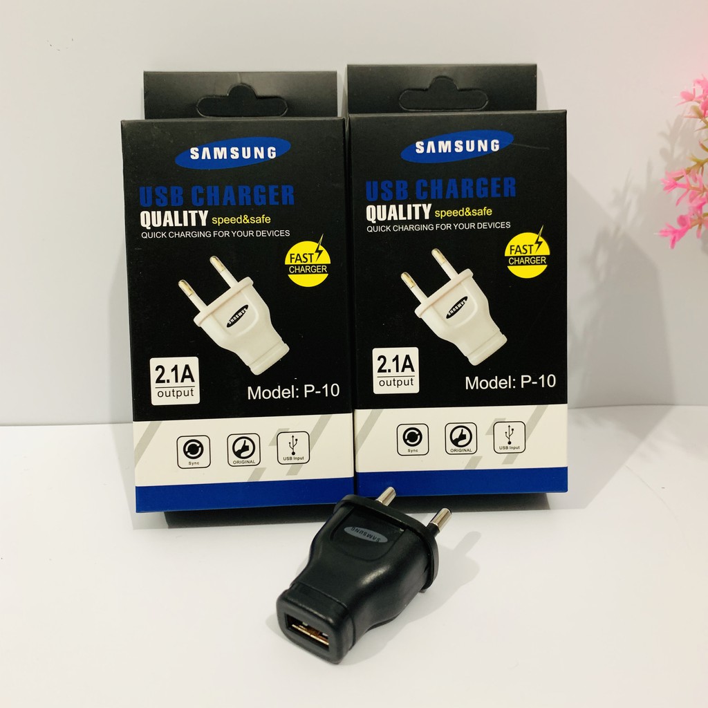 Adaptor Charger Samsung 2.1A 2A P10 model Jack Colokan Listrik