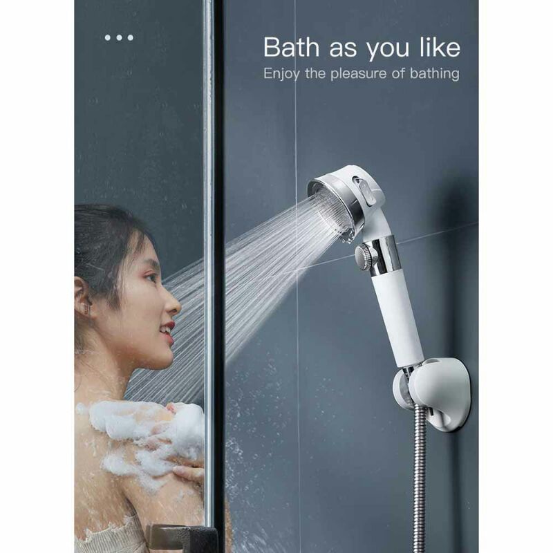 Kepala Shower Mandi Minimalis Pressurized Nozzle Bathe Project K002 White