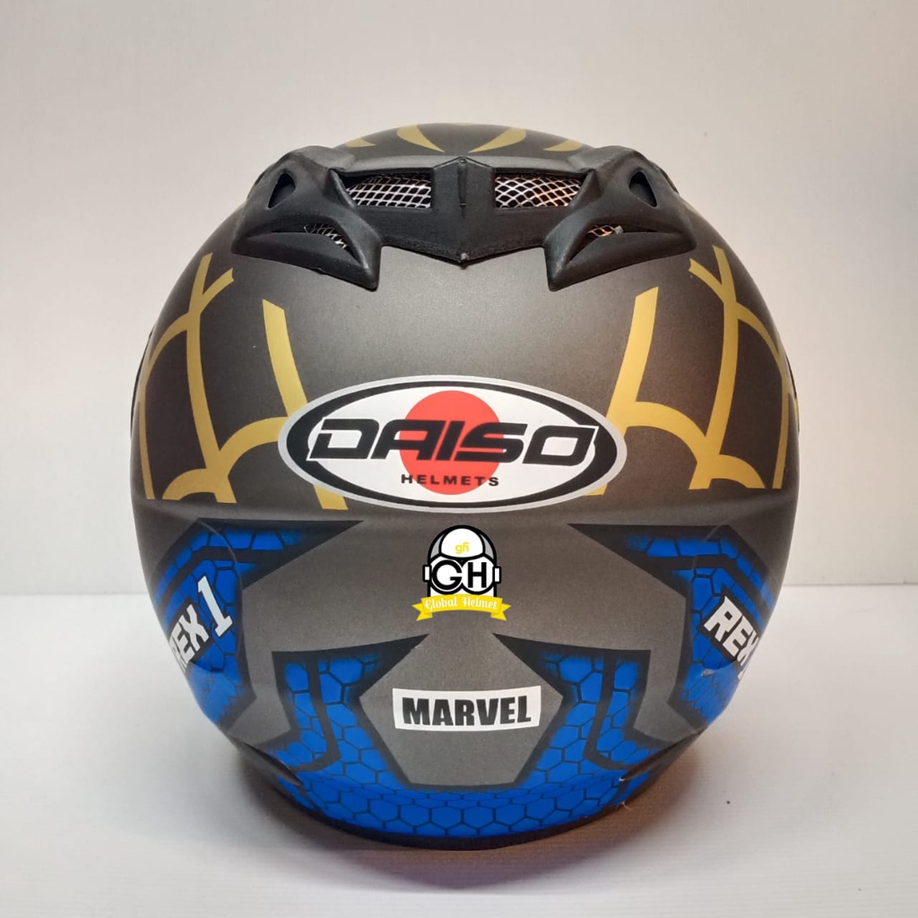 HELM HALF FACE MOTIF SPIDERMAN GUNMATE HALF FACE MURAH SNI SATU KACA