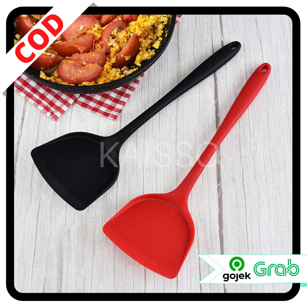 Sale Kaisso - Silicone Spatula Masak Anti Lengket Tahan Panas Sutil Sodet Alat Dapur N6Armz7T8Ooknn