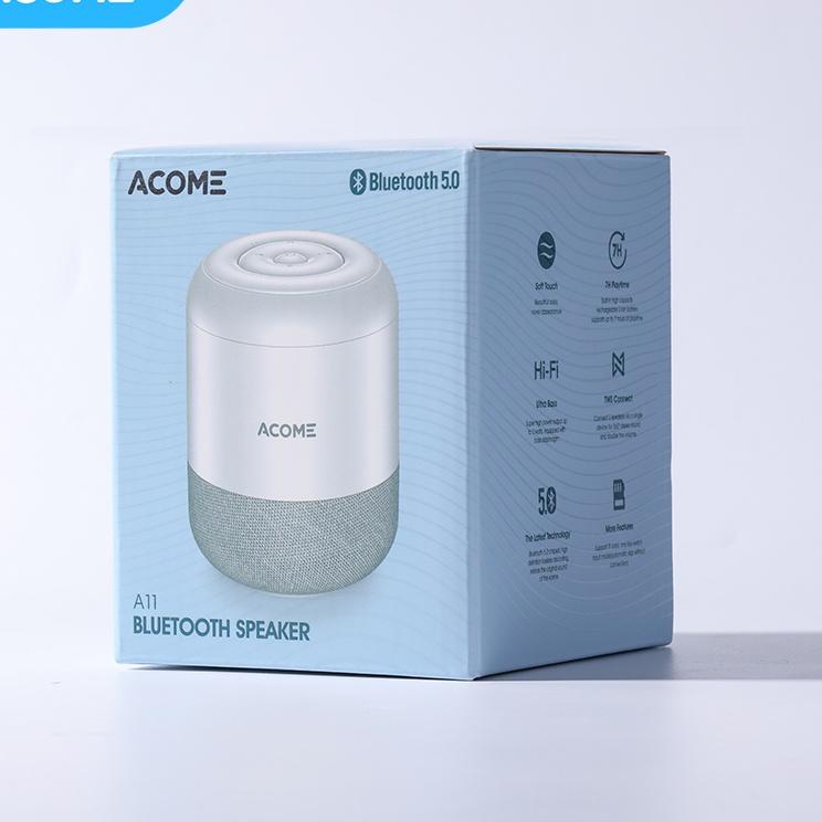 Hemat ACOME Speaker Stereo Bluetooth 5.0 TWS 5W Portable Berbahan lembut Garansi Resmi 1 thn A11