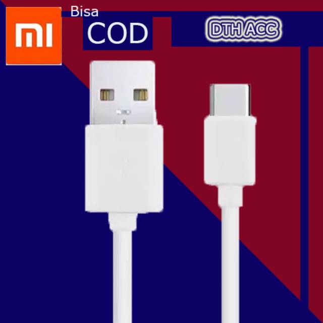 Kabel Data USB Original XIAOMI MI6 MI5 MI4C MIMAX TYPE C ORIGINAL Warna Putih