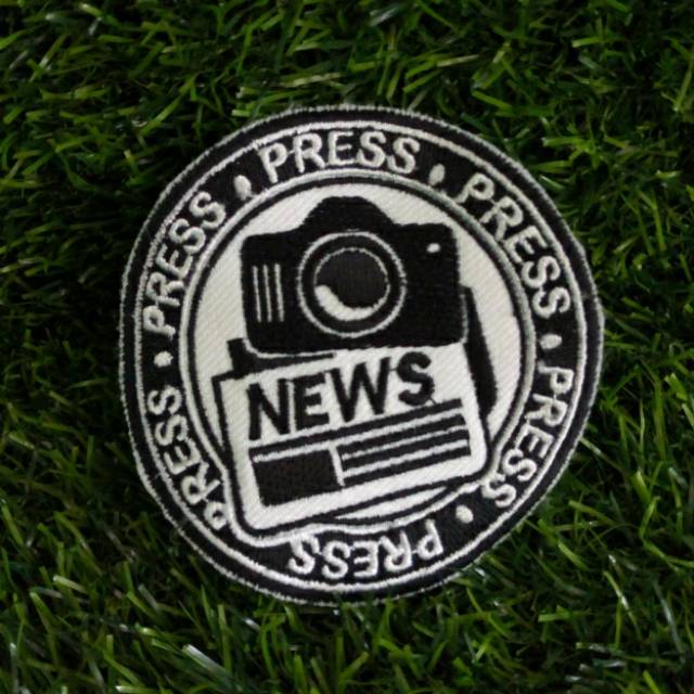 Bordir Bet PRESS WARTAWAN JURNALIS Kameramen Kameraman Reporter Emblem Patch Aksesoris Fashion