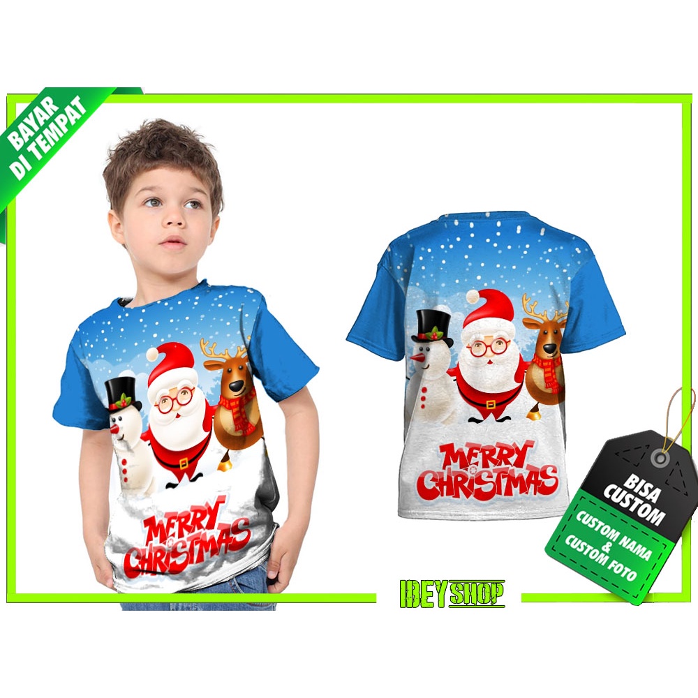 Kaos Anak MERRY CHRISTMAS NATAL 2021 - 19 Custom Fullprint