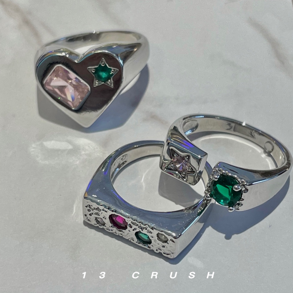 Love Gem Color Ring Accessories Cute Temperament