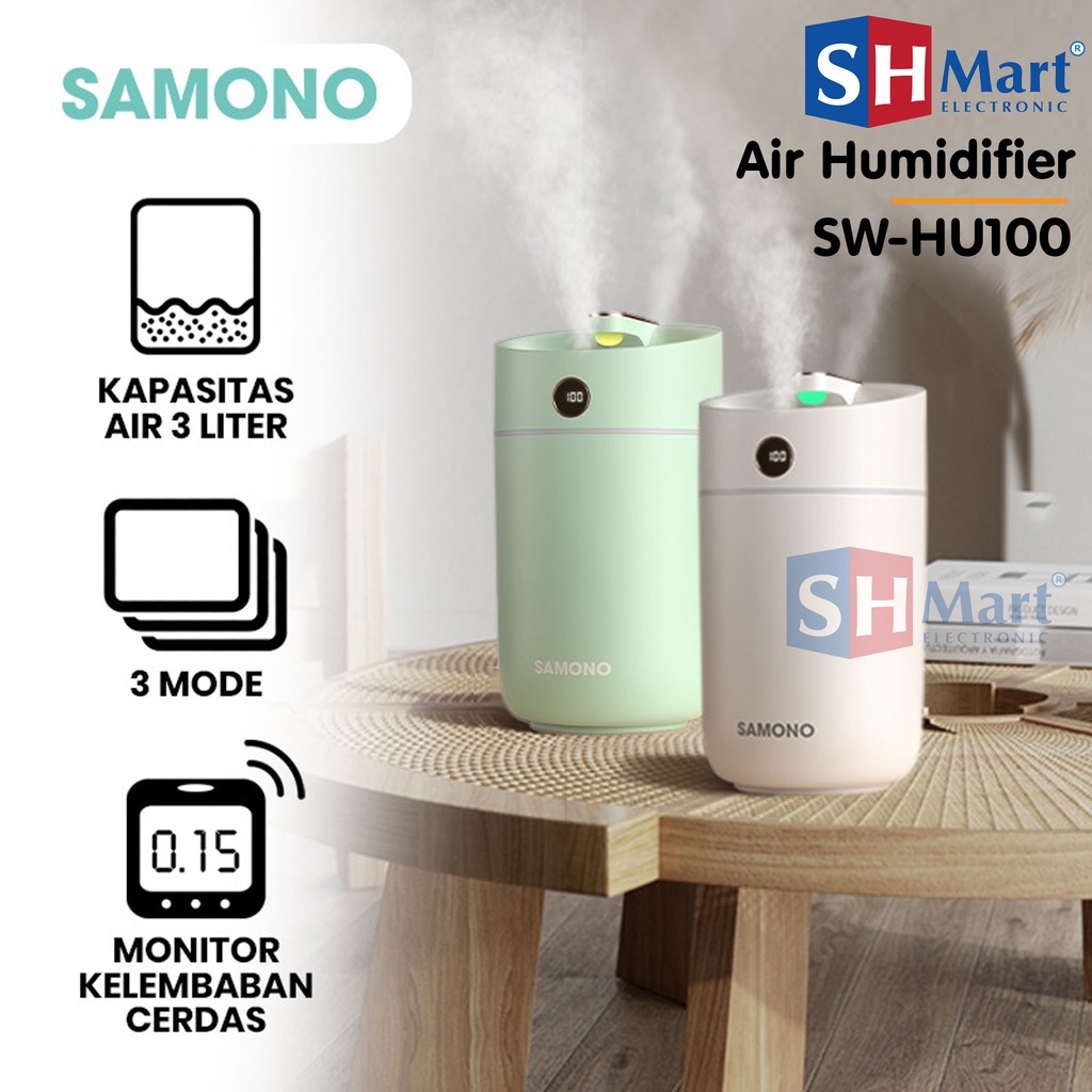 HUMIDIFIER DIFFUSER SWHU100 PELEMBAB UDARA KAPASITAS 3 LITER SWHU100 SAMONO