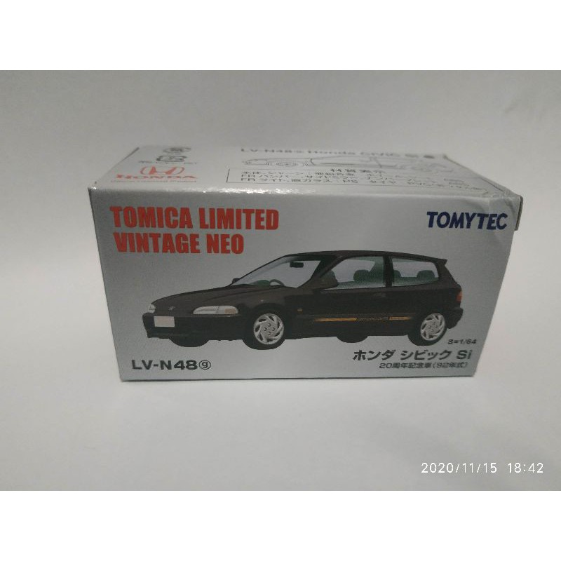 Tomica Limited Vintage Neo TLVN Honda Civic Diecast Skala 64