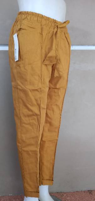 CELANA BAGGY PANT KOLOR PINGGANG, CELANA BAGGYPANTS, BAGGY PANT, CELANA BAHAN, CELANA KATUN WANITA,