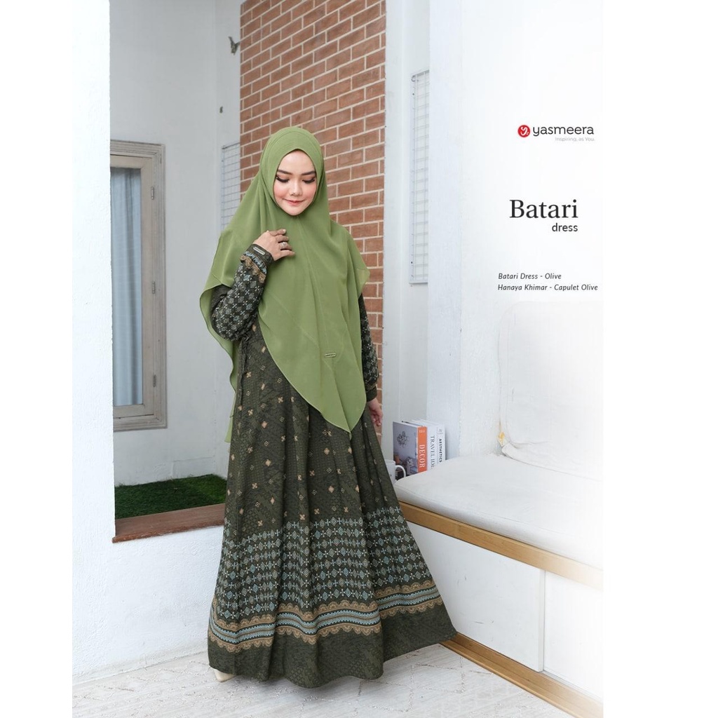BATARI DRESS Gamis Motif Premium Yasmeera Anti Kusut Ironless
