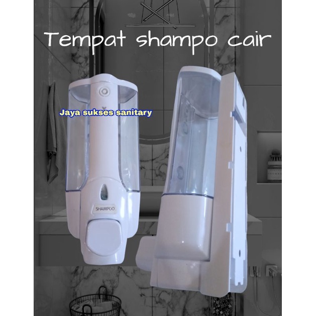 Dispenser Sabun Cair Dinding Original Warna Putih Tempat Sabun Kamar Mandi/Tempat Sampo Tempel Dinding