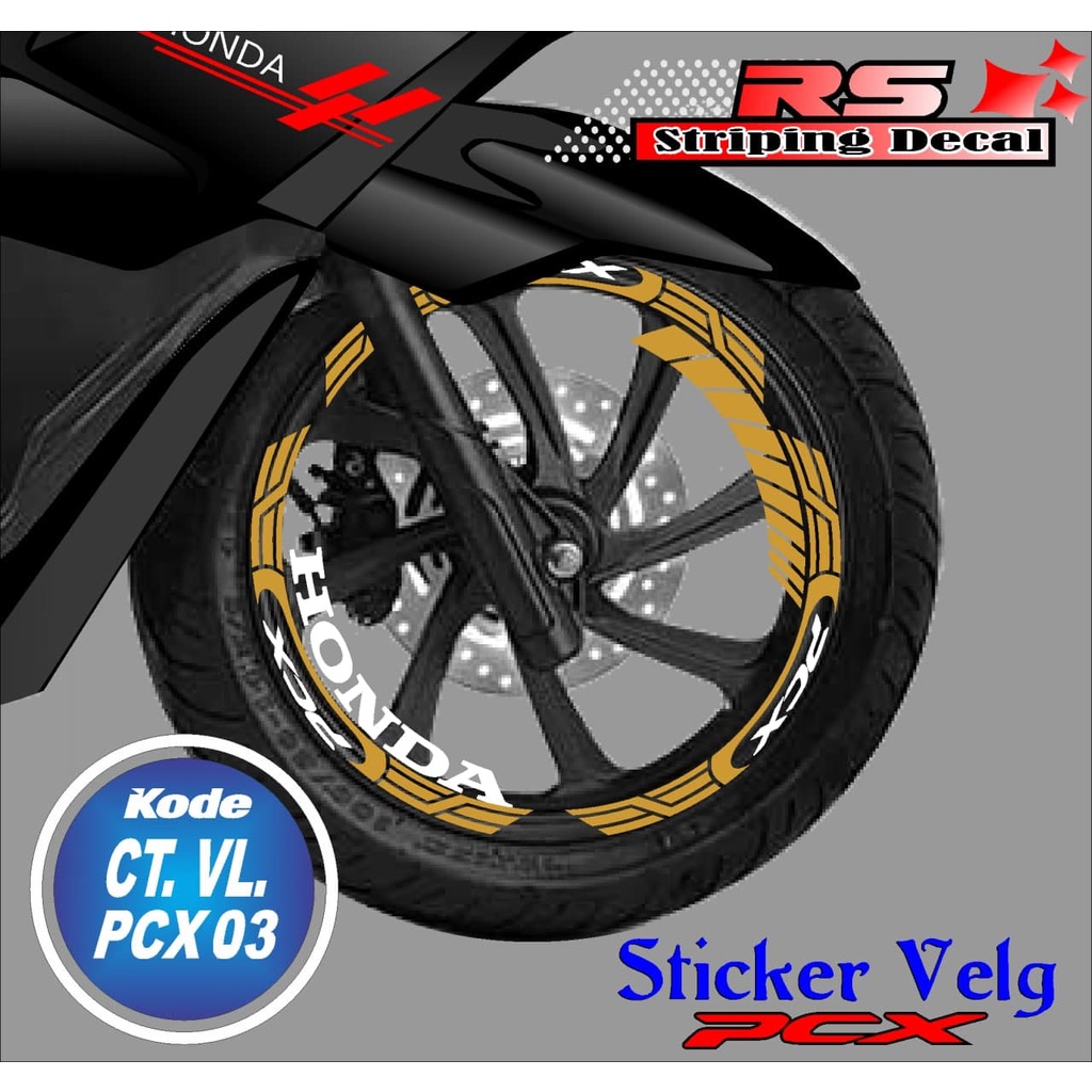 LIST VELG NMAX- STIKER LIST VELG NMAX- LIST PELEK  MOTOR NMAX RS 03