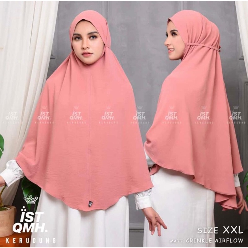 HIJAB BERGO INSTAN NON PED CRINKLE AIRFLOW UKURAN XL