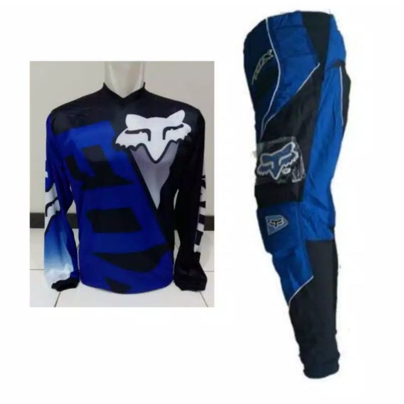 Baju Set Trail Adventure Blue Black