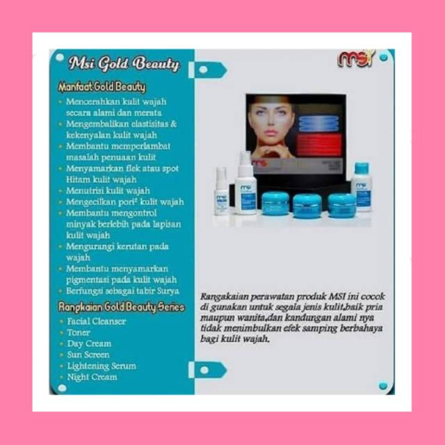 MSI GOLD BEAUTY SKINCARE/SKINCARE MSI MURAH