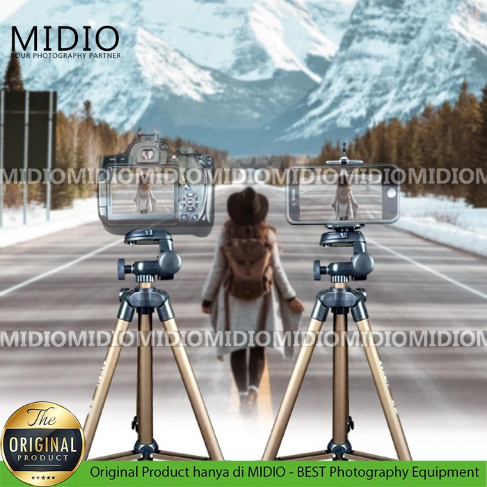 Kamera-Aksesoris- Tripod Excell Ex280 Aluminum Alloy Plus Holder U Handphone For Tripod -Aksesoris-