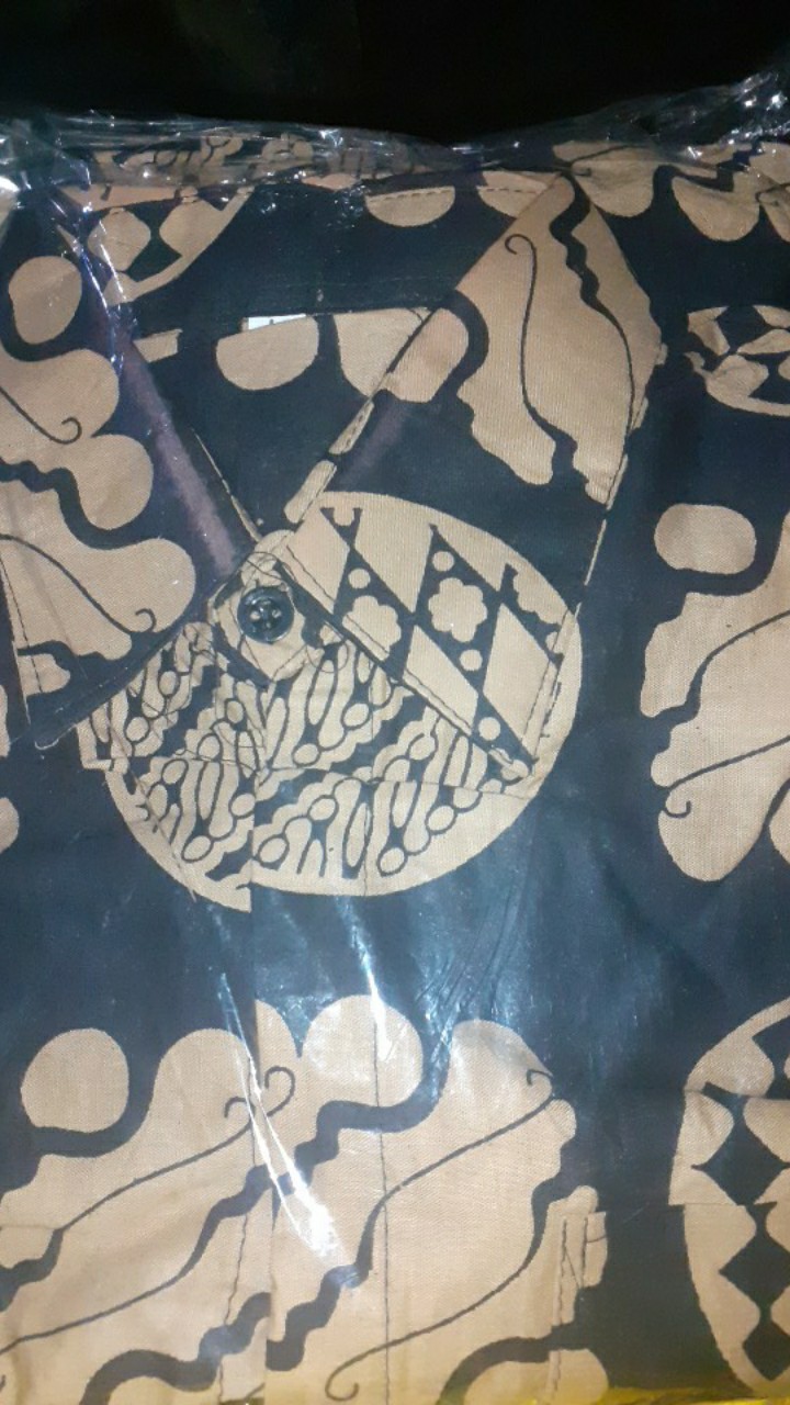 Bswart Batik Hrb026 Kenongo Hem Lawasan Sogan Lengan Panjang Padi Pekalongan M L Xl Batik Pria Murah