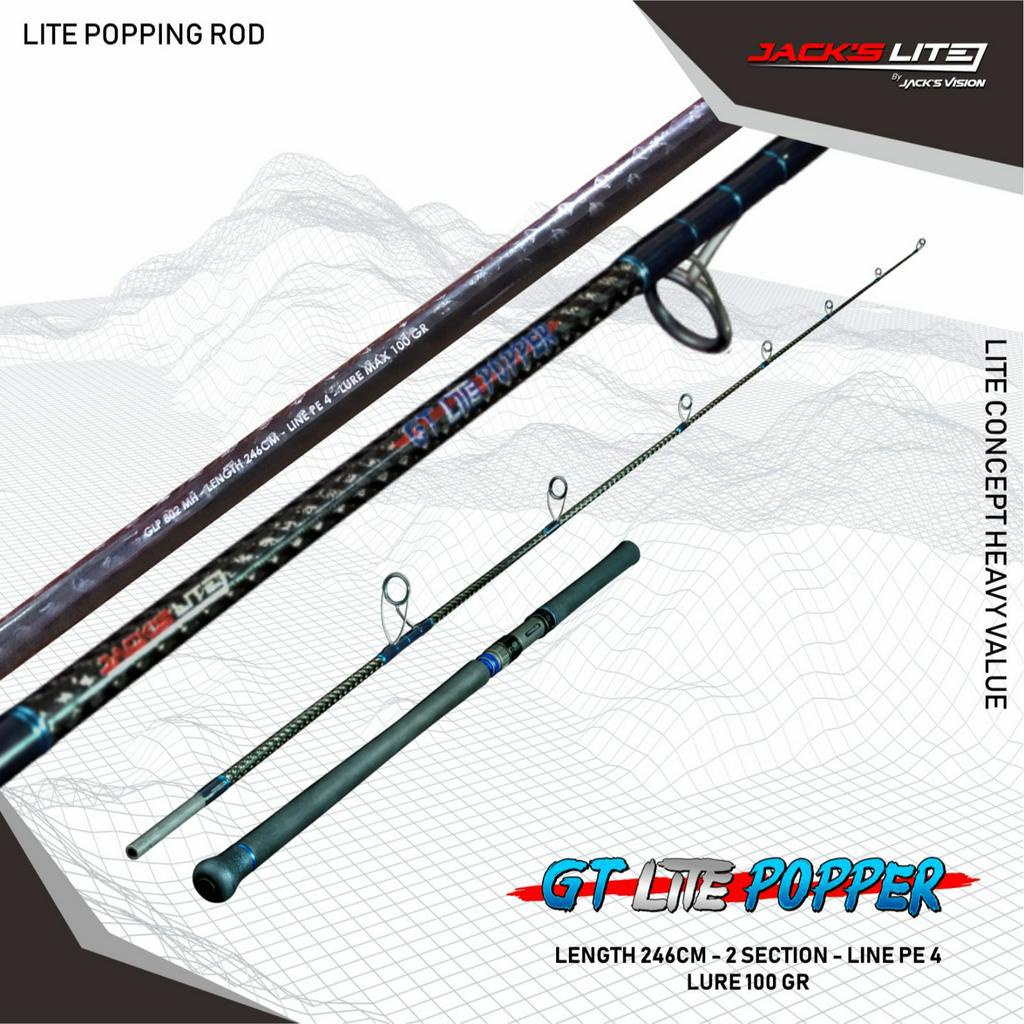 JORAN POPPING - JACKLITE - GT LITE POPPER - GLP 802 MH - PE 4 ROD POPPING JORAN POPPING