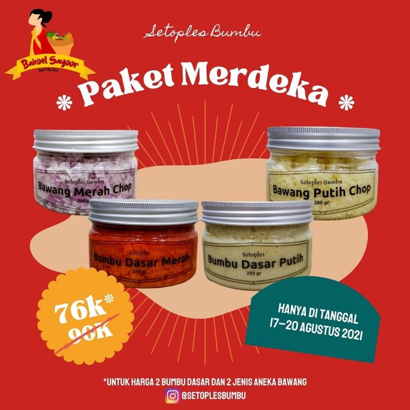 

SetoplesBumbu - Paket Bumbu Merdeka 76 rb