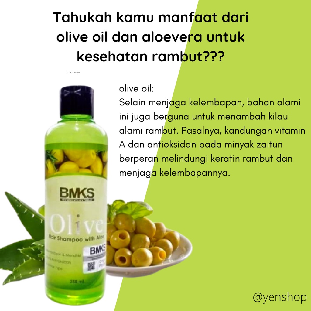 BMKS Olive Shampoo shampo sampo sampho bmks olive zaitun penumbuh perawatan pemanjang penebal pelebat rambut treatment rambut anti botak dan rontok dan ketombe rusak parah dengan cepat panjang dan ampuh murah anak pria wanita