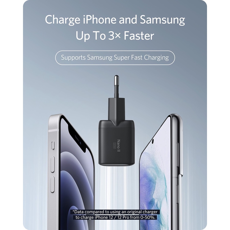 Anker 711 Nano II 30W Charger PD Samsung PPS GaN 2 USB-C - A2665