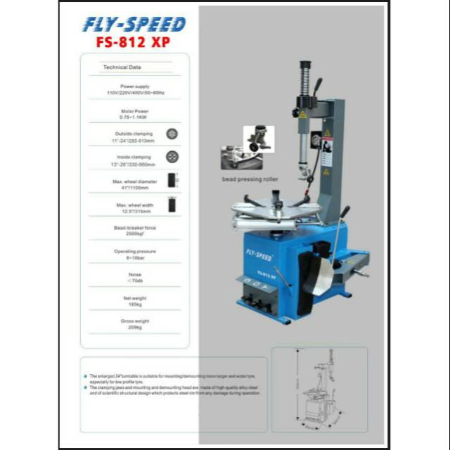 Tire Changer Bukaan Ban FX 812 FX Fly Speed